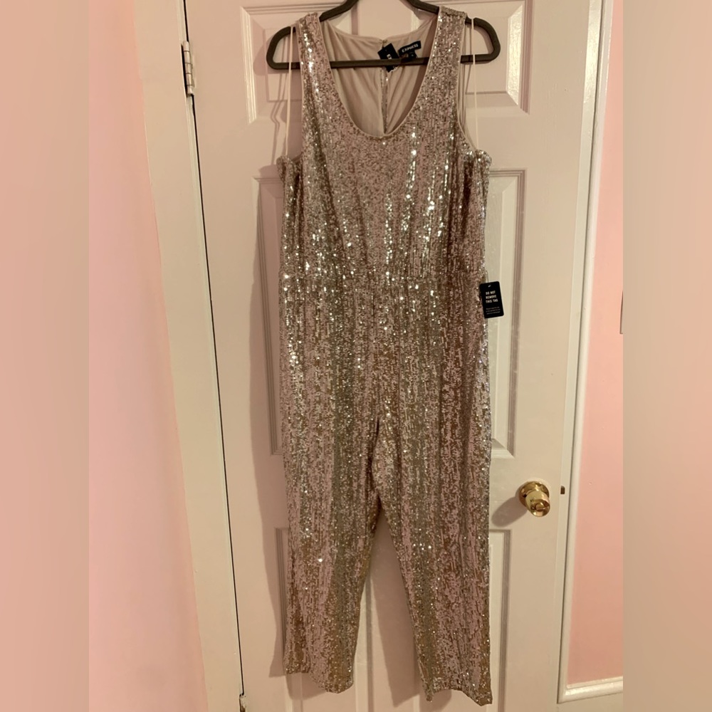 COPY - Express sequin jumpsuit, NWT!!